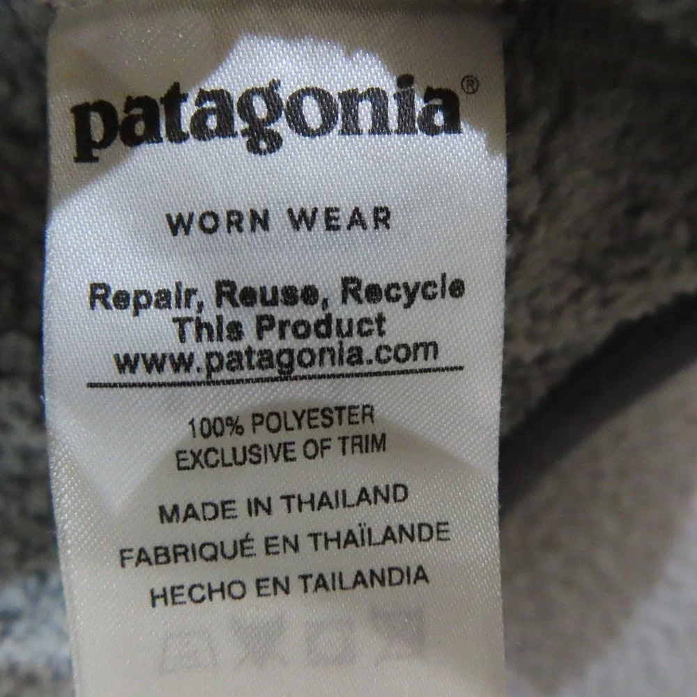 Patagonia‎ Better Sweater 1/4 Zip Fleece Pullover Gray Mens Size Medium 25522